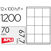 APLI ETIQUETA IMPRESORA 70x67,7mm 12x100-PACK 01290